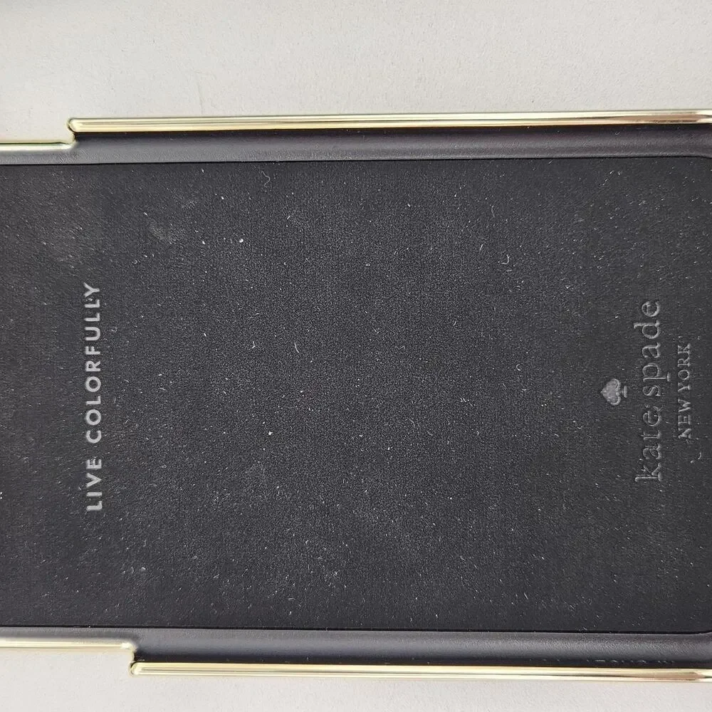 Kate Spade New York Phone Case Samsung Galaxy S8+ Black Wrap Faux Leather